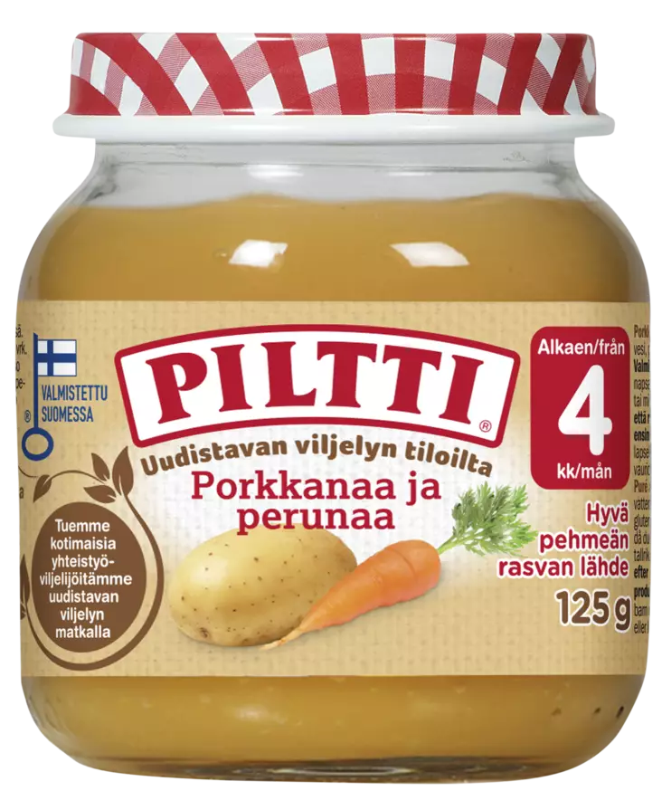 Piltti porkkanaa ja perunaa 125G 4KK - Lasten ruoka ja juoma - 6417900844100 - 1