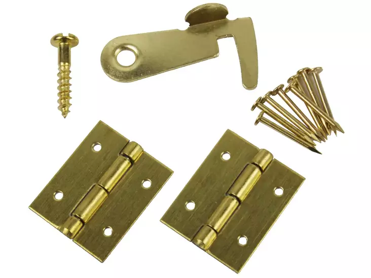 Pisla messingöity lipassaranat ja haka - Saranat - 6414671085060 - 1