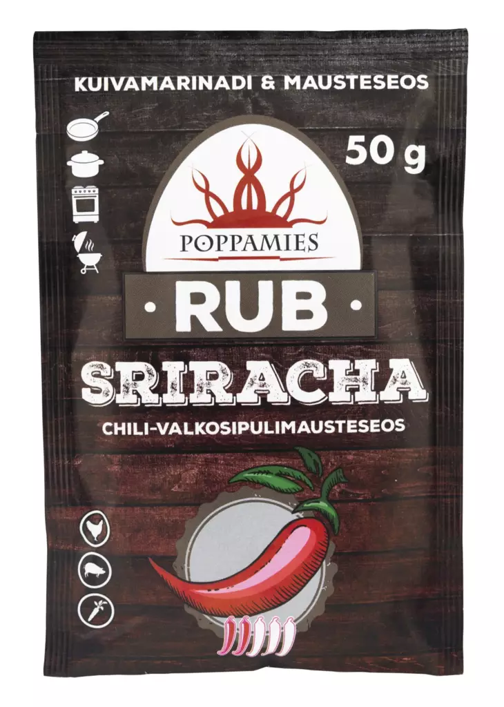Poppamies rub sriracha 50g - Elintarvikkeet - 6430078921220 - 1