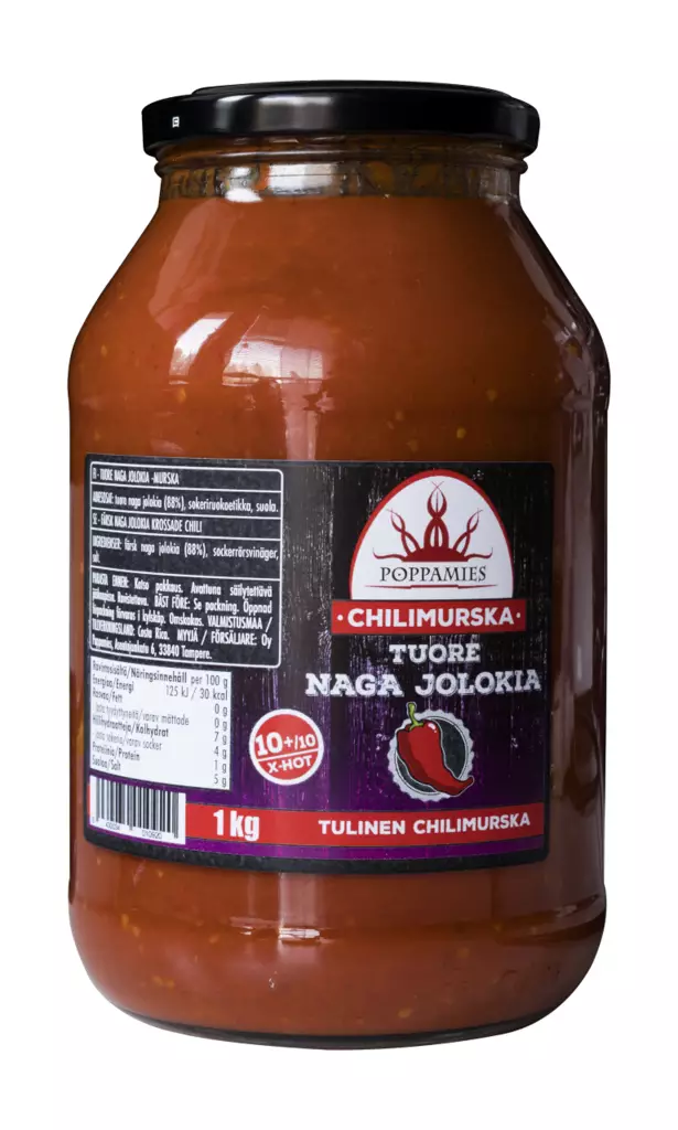 Poppamies tuore naga jolokia 1kg - Majoneesit,maustekastikkeet ja tahnat - 6430034010920 - 1