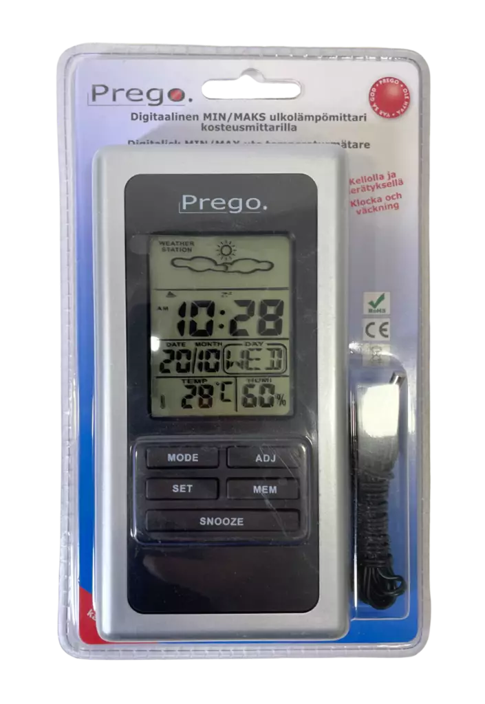 Prego lämpö-/kosteusmittari - Lämpömittarit - 6430037752230 - 1