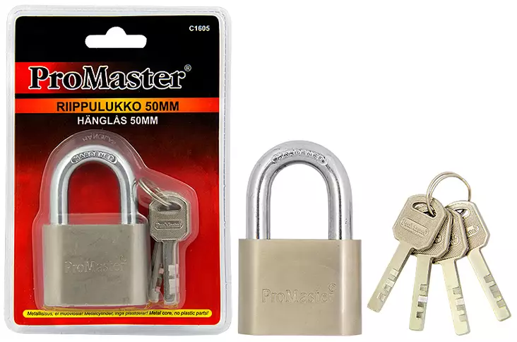 Riippulukko 50mm - Lukot,lukitus ja nivelsalvat - 6420286816050 - 1