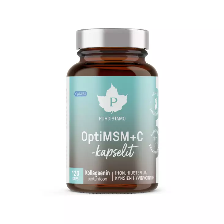 Puhdistamo OptiMSM+C -kapseli 120 kaps - Urheiluravinteet ja -valmisteet - 6430039223790 - 1