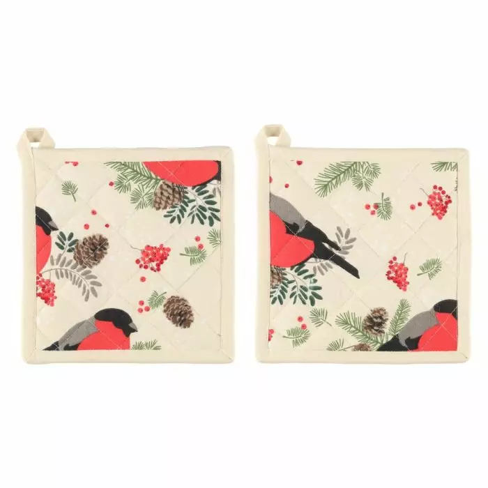 Punatulkku Patalappu 2kpl 20x20cm - Joulukodintekstiili - 6410416511870 - 1