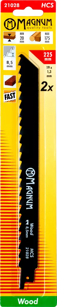 Puukkosahanterä 2kpl HCS 8,5/225mm - Puukko-ja pistosahanterät - 6418868210280 - 1