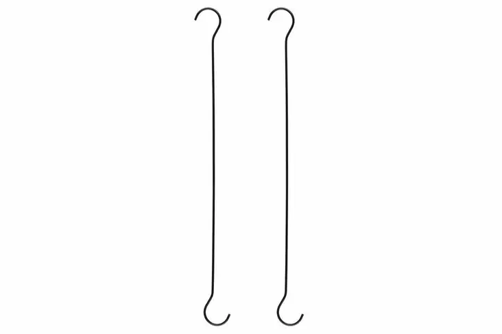 Ripustuskoukku musta 60cm 2kpl - Muut pienrautatarvikkeet - 6410413305410 - 1