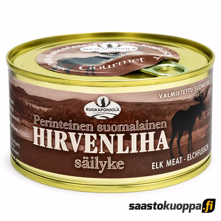Ruokapohjola Hirvenlihasäilyke 300g - Lihasäilykkeet ja riistasäilykkeet - 6430014430120 - 1