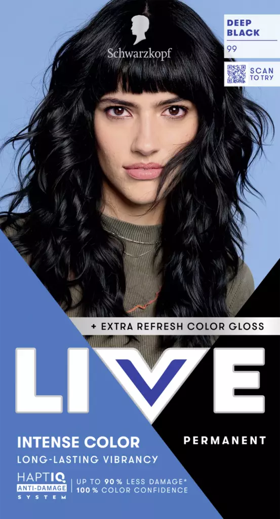 Schwarzkopf Live Deep black - Hiusvärit - 7332531133920 - 1