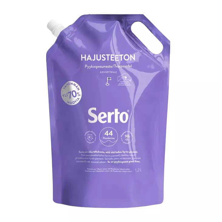 Serto Hajusteeton Pyykinpesuneste 1,2l - Pyykinpesu- ja huuhteluaineet - 6417964579680 - 1