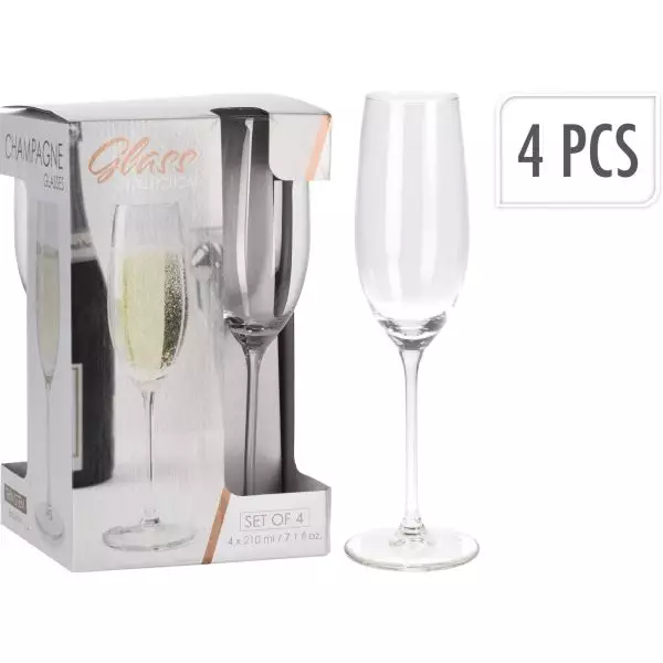 Shampanjalasi 4kpl/pkt - Juomalasit - 8720573089920 - 1
