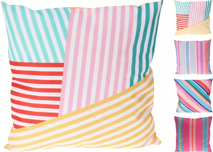 Sisustustyyny 45x45cm raitateema - Koristetyynyt ja sohvanpäälliset - 8721037383950 - 1