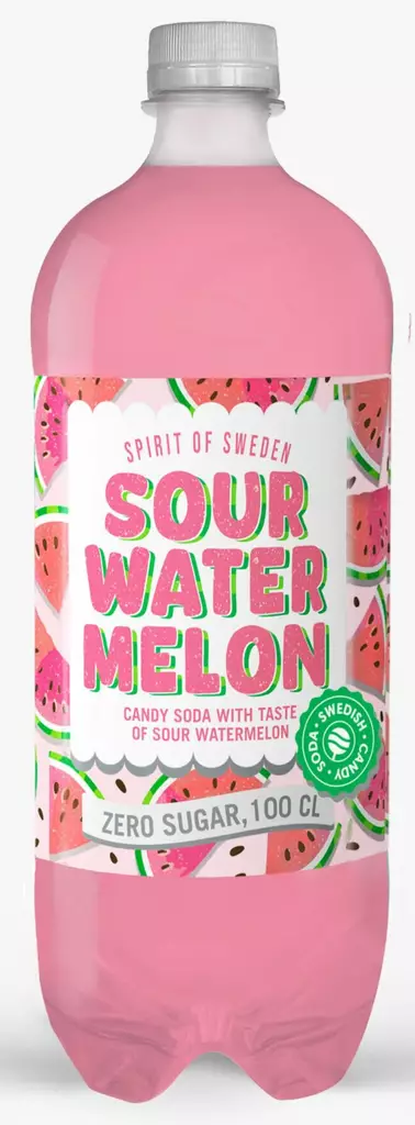 Spirit of sweden sour watermelon Zero 1l - Virvoitusjuomat ja mixerit - 7312725144710 - 1