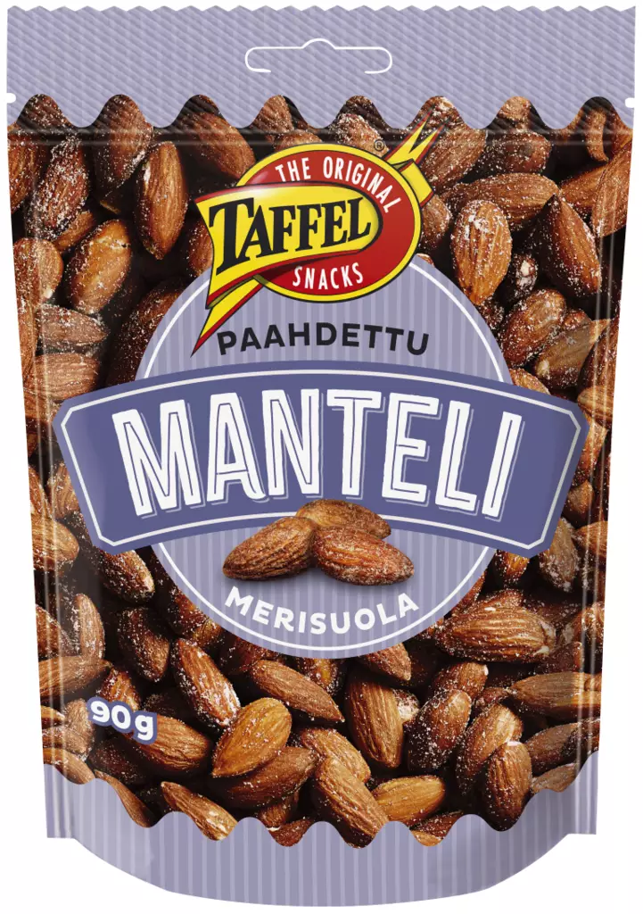 Taffel paahdettu manteli merisuola 90g - Pähkinät ja kuivatut hedelmät - 6410381092800 - 1