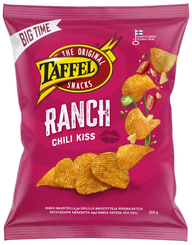 Taffel Ranch chili kiss 260g - Sipsit, snacksit ja pähkinät - 6410380048730 - 1