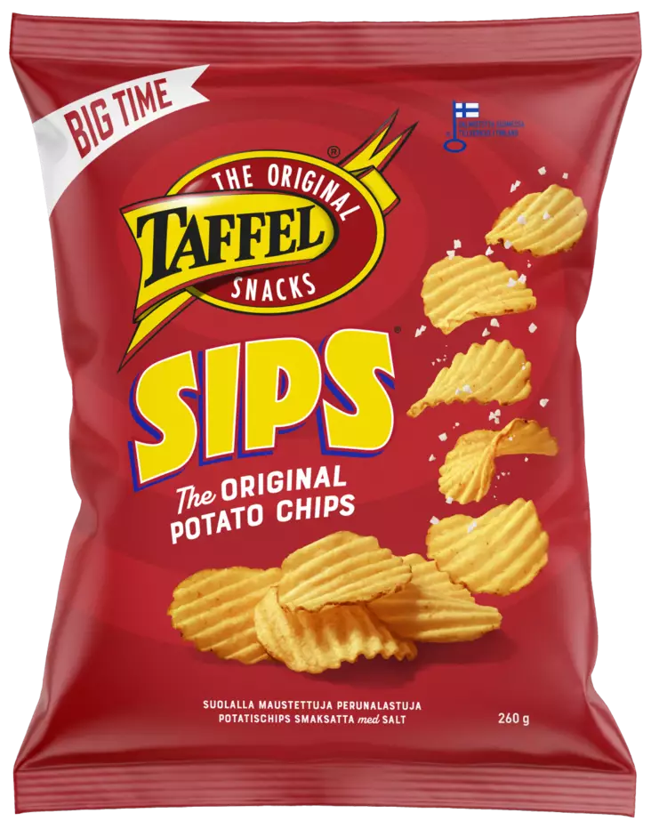 Taffel sips original 260g - Sipsit, snacksit ja pähkinät - 6410380041670 - 1