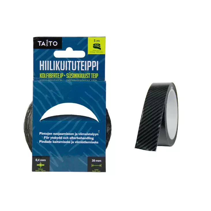 Taito hiilikuituteippi 30mm x 5m musta - Teipit - 6416096080040 - 1