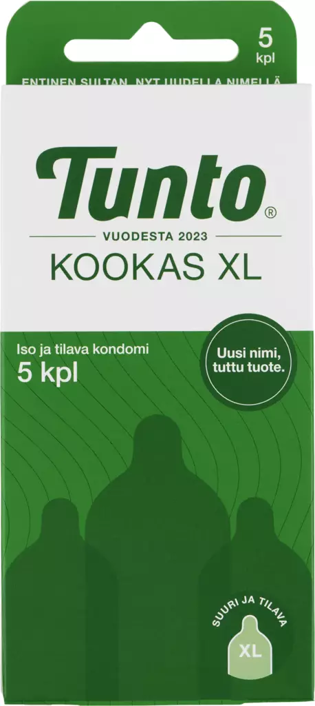Tunto kondomi 5 kpl XL Kookas - Ehkäisy ja seksuaalisuus - 7310572200290 - 1