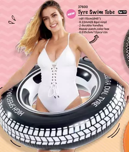 Uimarengas Tyre swim 115cm - Kesälelut ja -pelit - 6920388661980 - 1