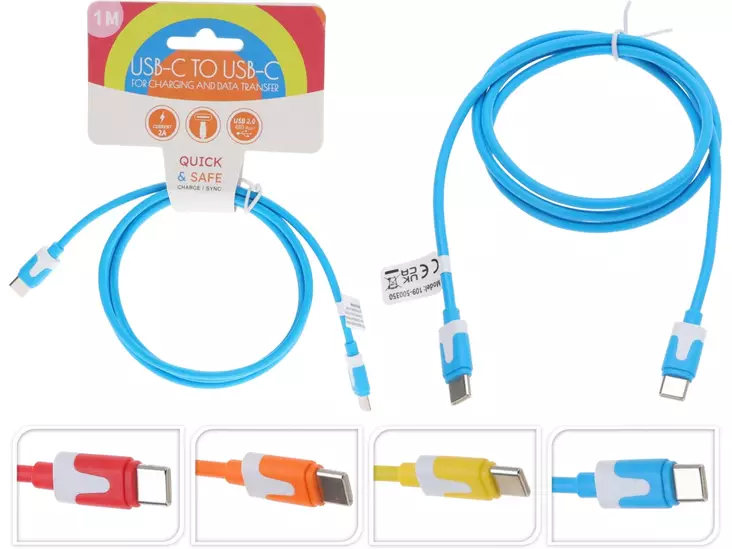 USB-C - USB-C lataus- ja datakaapeli - Puhelintarvikkeet ja laturit - 8720573730280 - 1