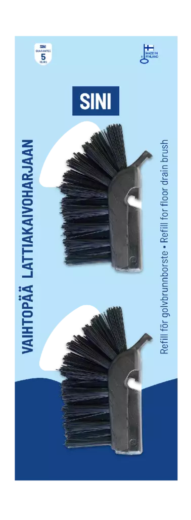 Vaihtopää lattiakaivoharjaan 2 kpl - Siivousharjat - 6423800025860 - 1