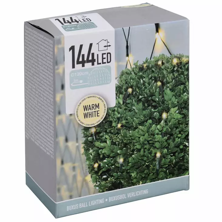 Valohuppu 144 led lämmin valkoinen sisä- ja ulkokäyttöön! - Jouluvalot - 8719202259230 - 1