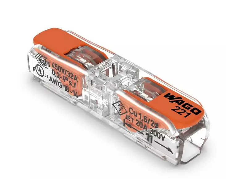 Wago 1-nap vipuliitin 12kpl - Johtoliittimet - 4066966222210 - 1