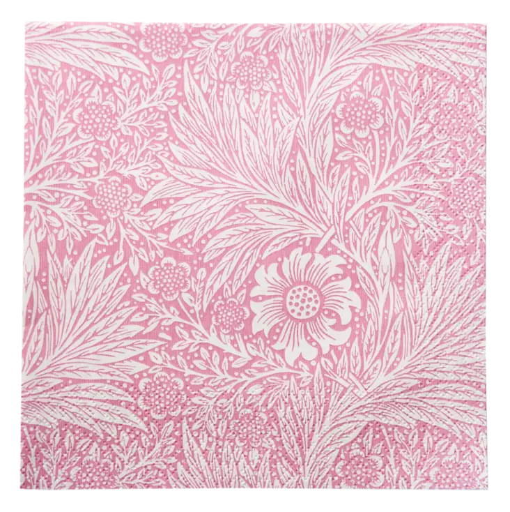 William Morris Lautasliina 24cm Marigold vaaleanpunainen 20kpl - Lautasliinat - 6411630400230 - 1