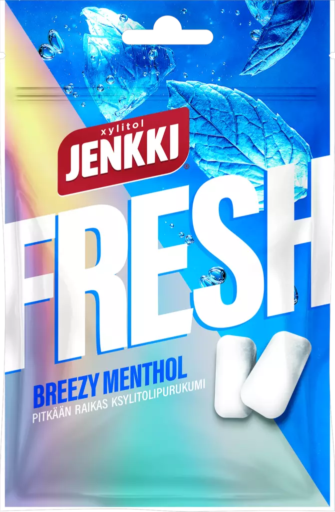 Xylitol JENKKI fresh breezy menthol 35g - Purukumit - 6420256016640 - 1