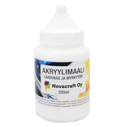 Akryylimaali 250ml valkoinen - Valmisvärit - 6429810234001 - 1