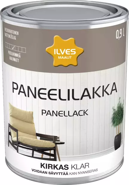 Ilves Paneelilakka Kirkas Puolihimmeä 0,9L - Lakat - 6430026950661 - 1