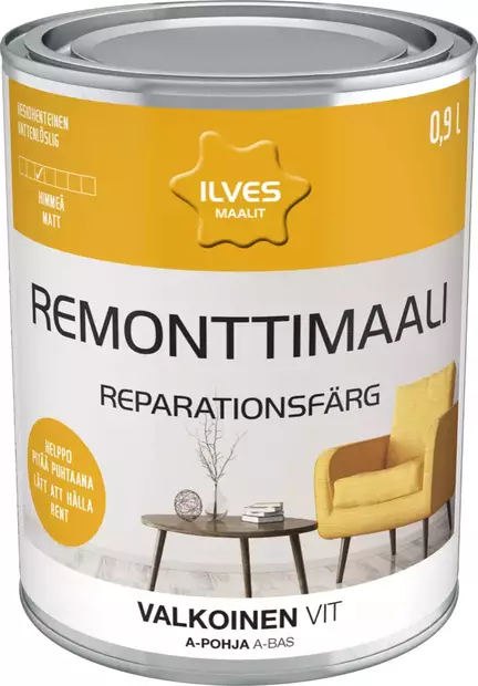 Ilves Remonttimaali Valkoinen 0,9L - Remonttimaalit - 6430026951101 - 1