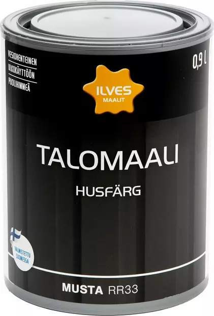 Ilves Talomaali Musta RR33 0,9L - Talomaalit - 6430026954881 - 1