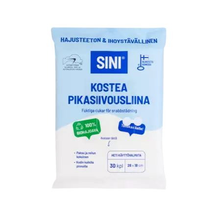 Kostea pikasiivousliina 30 kpl - Pölyhuiskat ja siivousliinat - 6423800037481 - 1