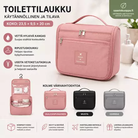 Meikkilaukku 23,5x20cm - Toiletti- ja meikkilaukut - 6438506011321 - 2