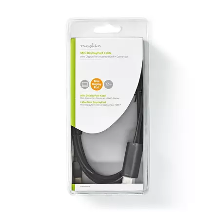 Nedis MINI DP - HDMI-kaapeli 2m - Näyttökaapelit - 5412810322251 - 1