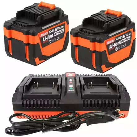 Robota Akkupaketti 2 x 6Ah+ Pikalaturi - Akut ja laturit - 6438212141145-1 - 1
