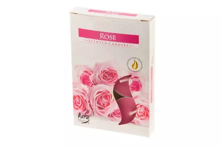Rose tuoksulämpökynttilä 6kpl - Tuoksukynttilät - 5906927015781 - 4