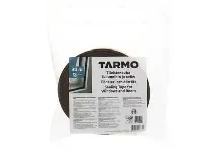 Tarmo ikkunatiiviste p-profiili 30m rusk - Ovi- ja ikkunatiivisteet - 6410412168351 - 2