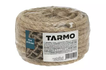 Tarmo sisalköysi 10mmx15m - Narut ja köydet - 6410412825971 - 2