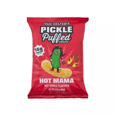 Van Holtens Hot Mama Pickle Puffs 90g - Sipsit - 5060318667611 - 1