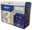 Airam oiva led-lamppu 470lm E27 3kpl - Led-lamput - 6435200308641 - 2