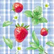 Duni Lautasliina 24cm strawberry picnic - Kahviliinat - 7321012091231 - 2