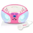 Fm-radio lenco cd/mp3/usb-mikrofoni pinkki - Radiot, soittimet ja radiopuhelimet - 8711902034971 - 1