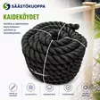 Kaideköysi 20m 35mm musta - Aitaverkot ja suojaverkot - 6438159308441 - 1