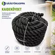 Kaideköysi 20m 35mm musta - Aitaverkot ja suojaverkot - 6438159308441 - 1