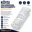 Polypropeeniköysi 14,3mm X 15m - Puhaltimet ja lämmittimet - 6438159022071 - 1