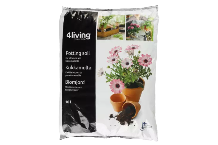 4living kukkamulta 10l - Mullat ja turpeet - 6410411939341 - 1
