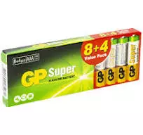 GP SUPER ALKAALI AAA 12KPL - Sormiparistot - 4891199185281 - 1