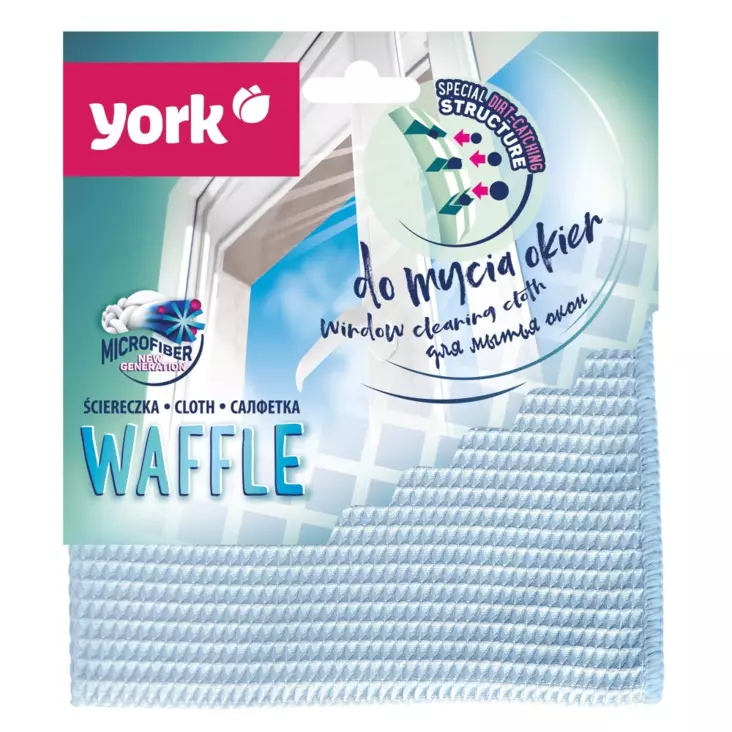 York Mikrokuitu ikkunaliina 35X35CM - Ikkunanpuhdistusvälineet - 5903355124771 - 1
