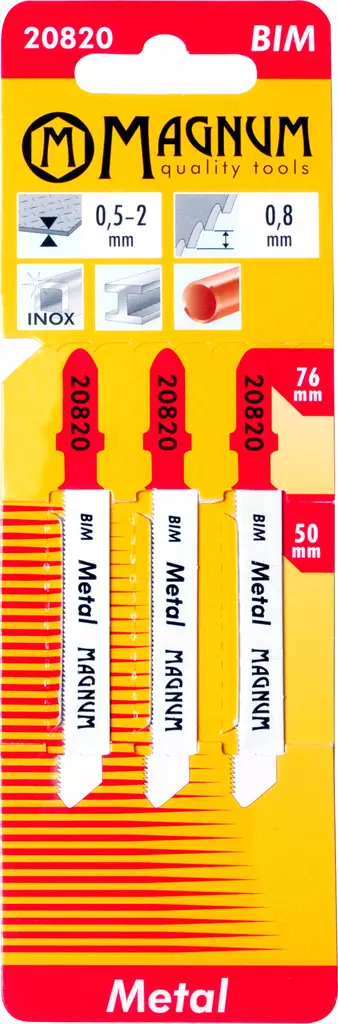 Pistosahanterä 3kpl BIM 0,8/76mm - Puukko-ja pistosahanterät - 6418868208201 - 1
